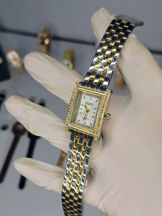 Glory Glimmer Squared Stainless Steel Watch
