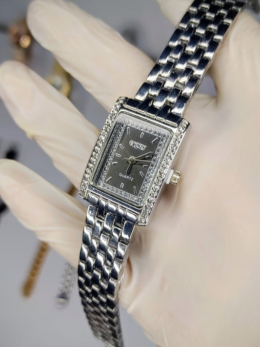 Glory Glimmer Squared Stainless Steel Watch