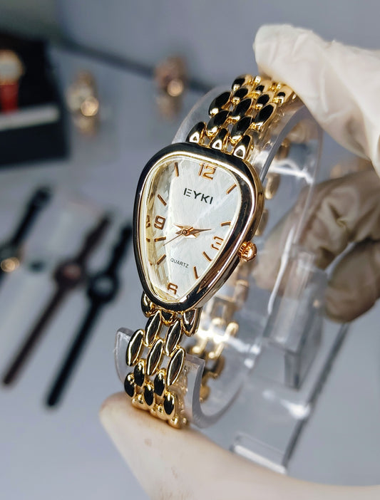 Eyki Snakehead Dial Stainless Steel Band Quartz Watch